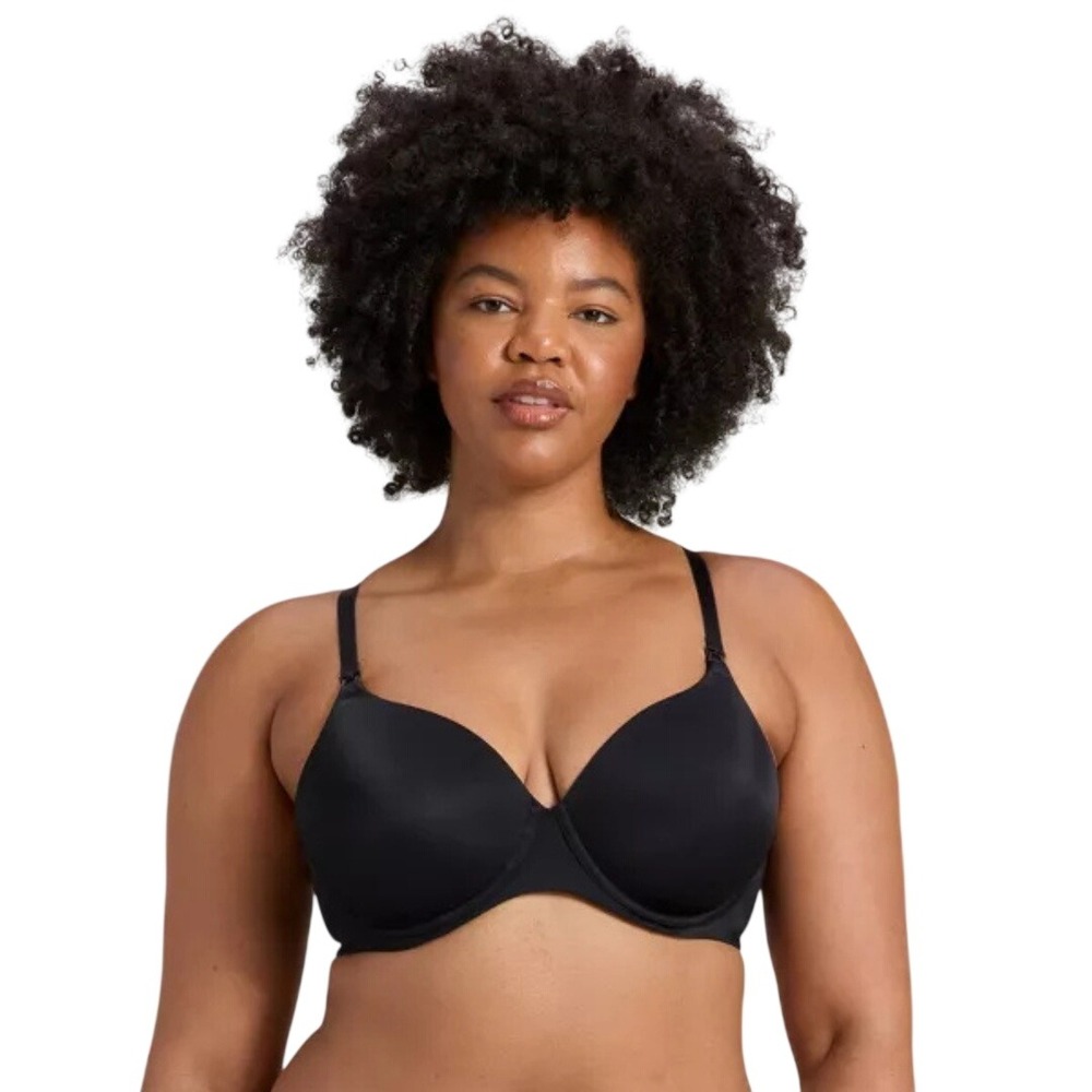 Auden Women's Black Lightly Lined Full Coverage Underwire Bra Size 42C